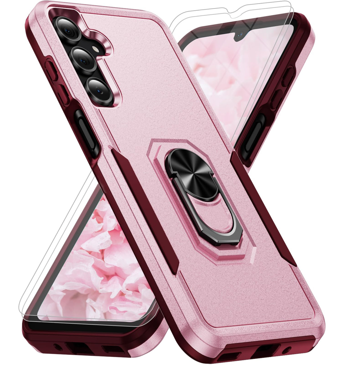Shockproof phone case for Samsung Galaxy A37 5G with 2 tempered glass screen protectors