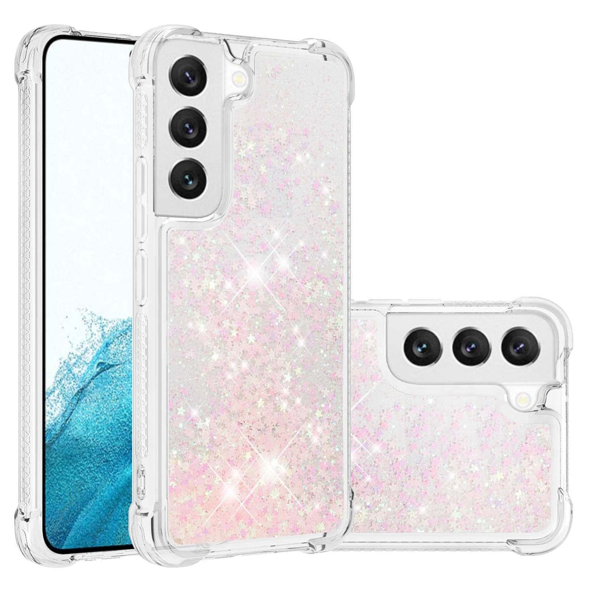 Glitter Transparent TPU Phone Case For Samsung Galaxy S23 Plus 