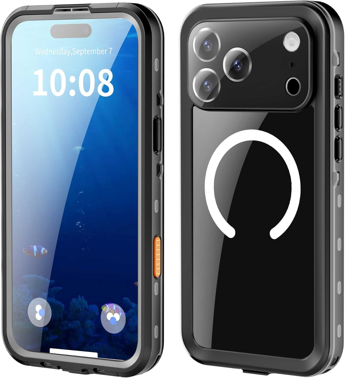 IP68 Waterproof MagSafe Phone Case iPhone 17 Pro Max PC+TPU 