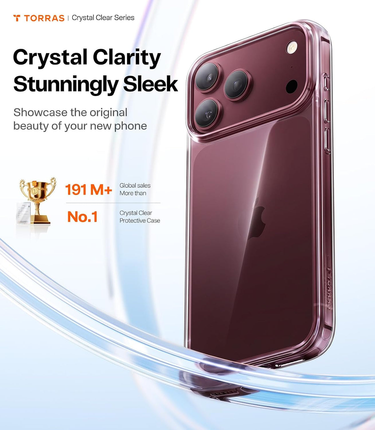 Transparent phone case for iPhone 18 Pro, upgraded anti-yellowing, 6.3-inch.