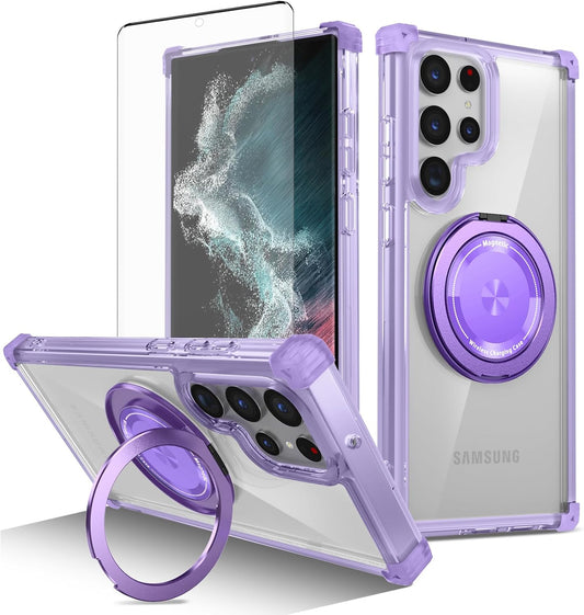 Silicone Kickstand phone case for Samsung Galaxy S22 Ultra 5G with sc