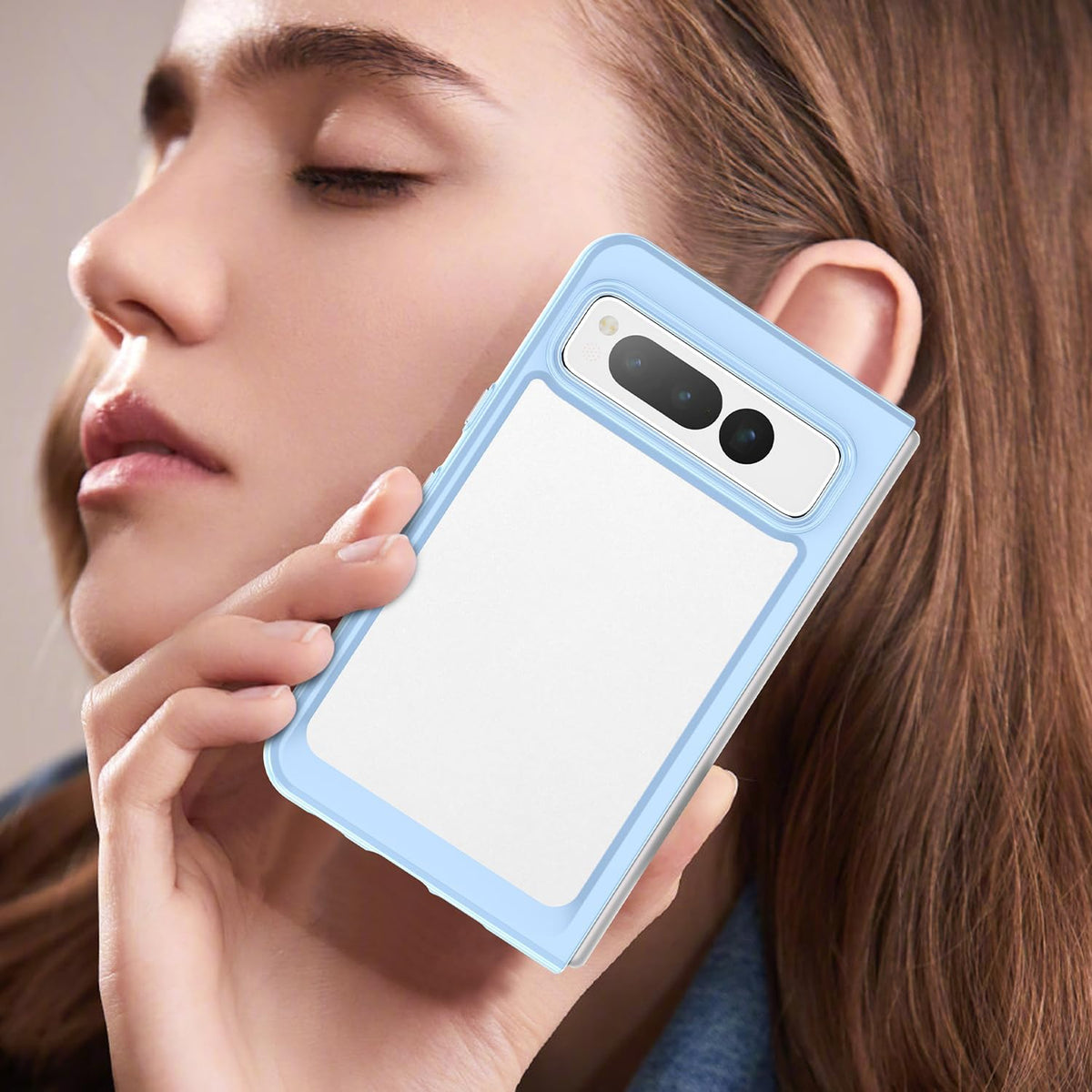 Transparent TPU+PC Acrylic Phone Case for Google Pixel Fold