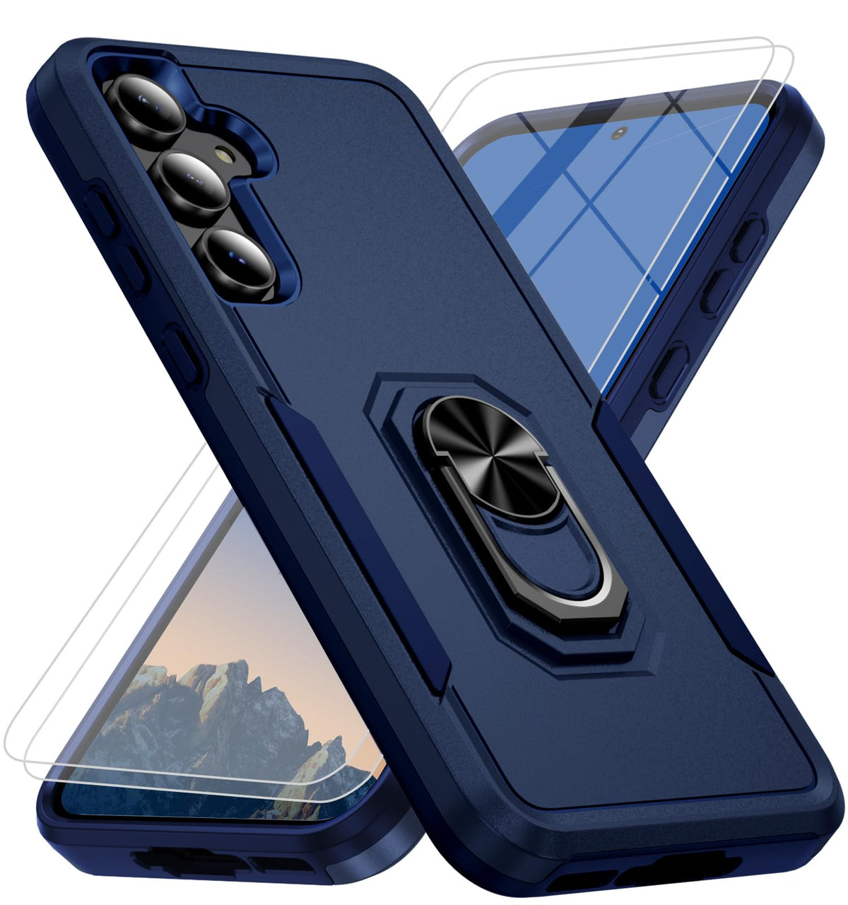 Shockproof phone case for Samsung Galaxy A37 5G with 2 tempered glass screen protectors