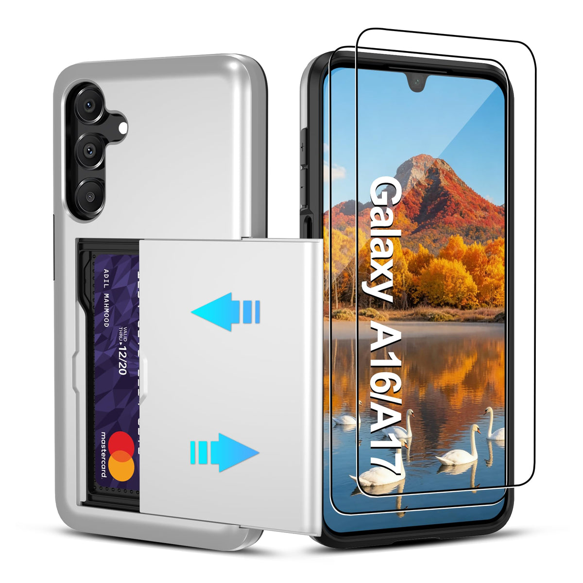 PC+silicone phone case with SIM card slot for Samsung Galaxy A56 5G