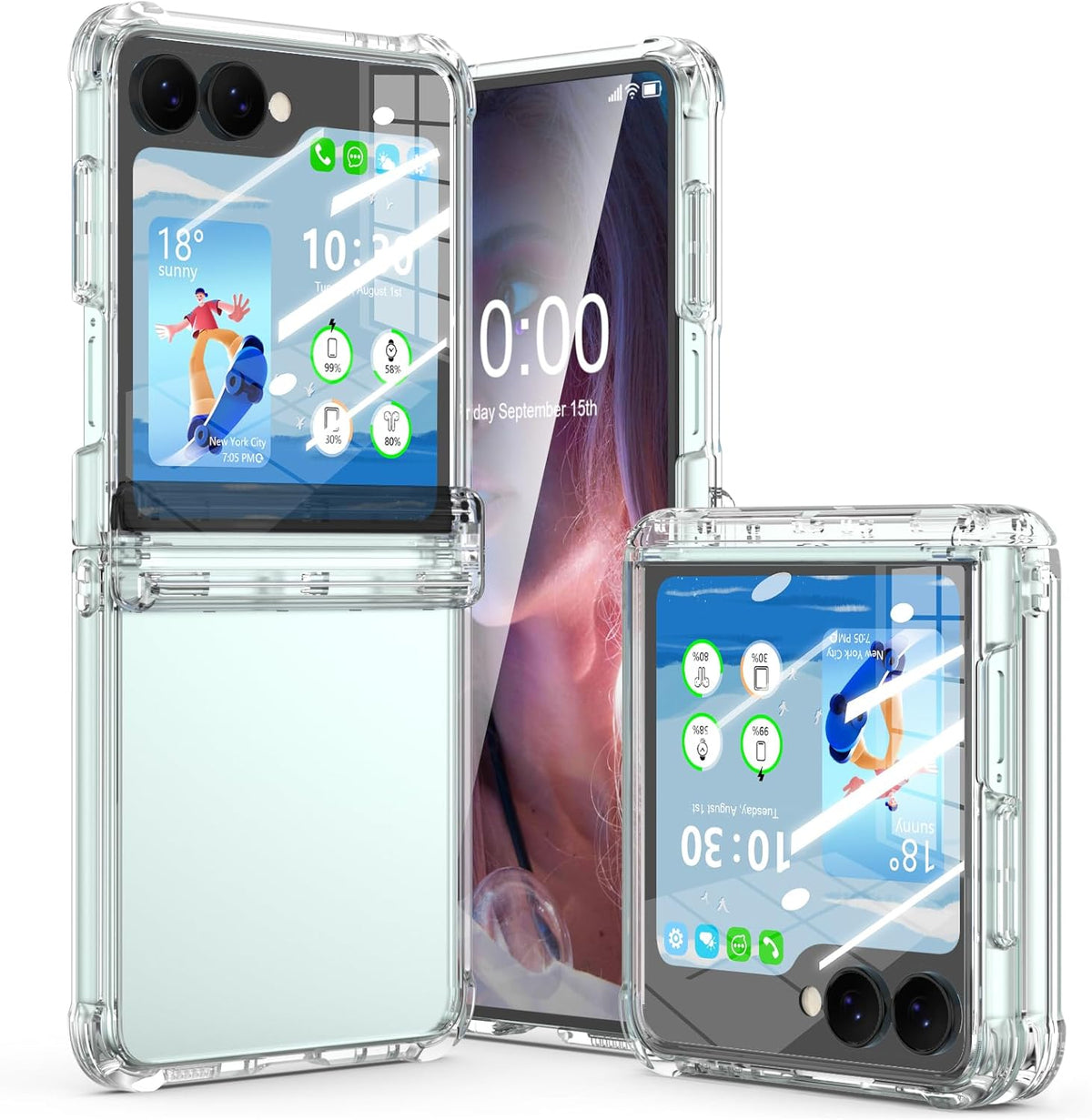 Shockproof transparent phone case for Samsung Galaxy Z Flip 7