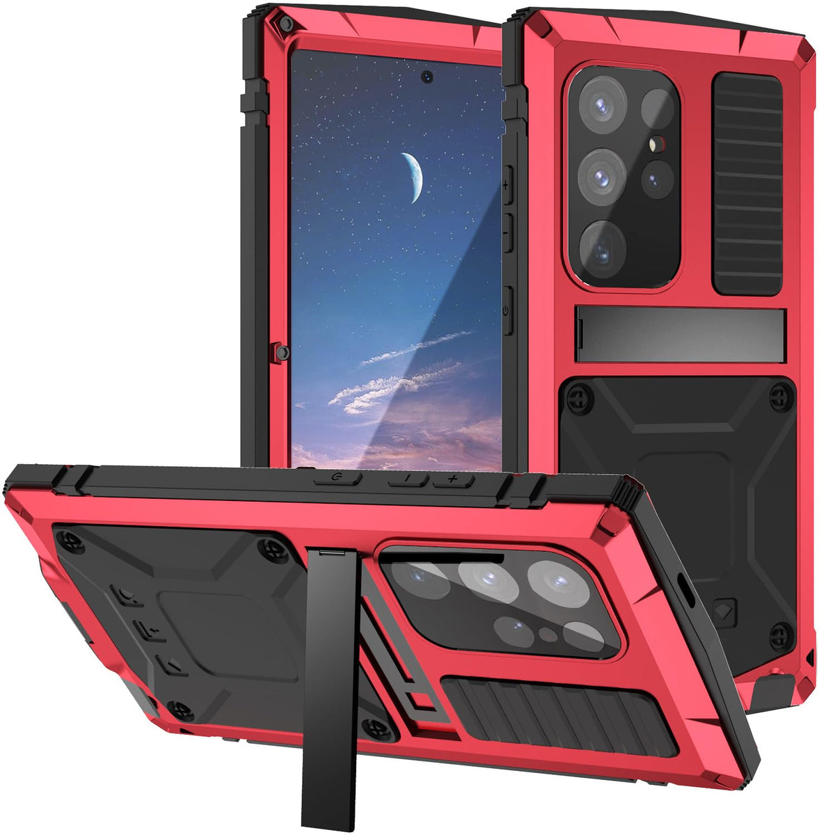Military Grade Shockproof Metal Phone  Case for Samsung Galaxy S25  Glass Screen Protector