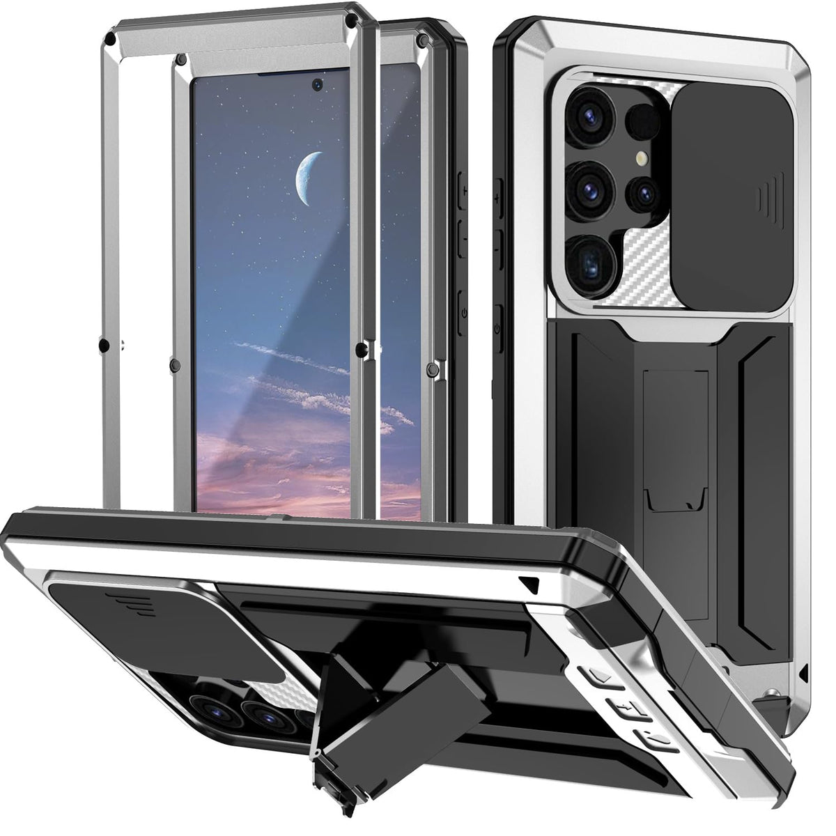 Metal protective case with screen protector for Samsung Galaxy S25 Ul