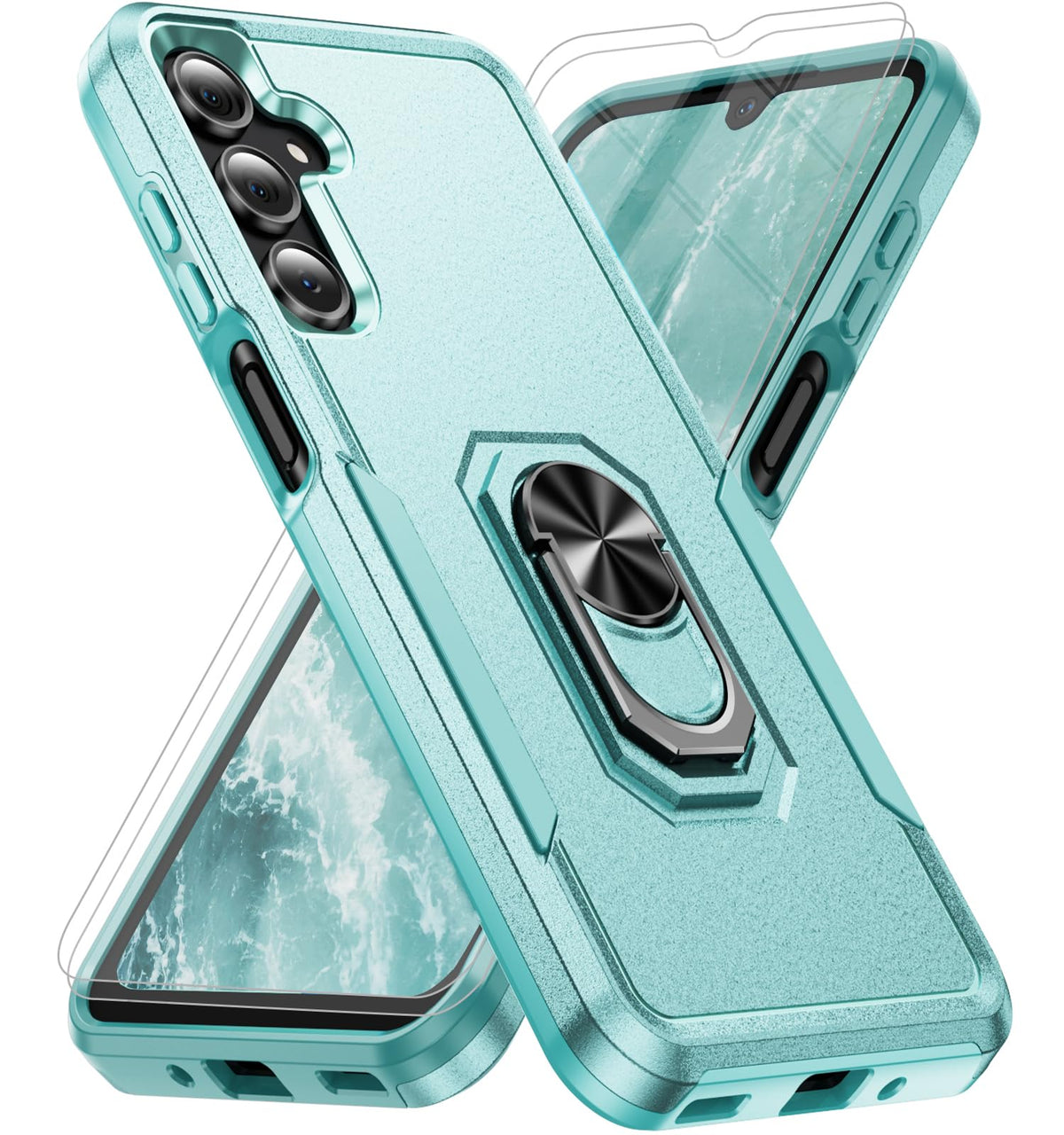 Shockproof phone case for Samsung Galaxy A37 5G with 2 tempered glass screen protectors