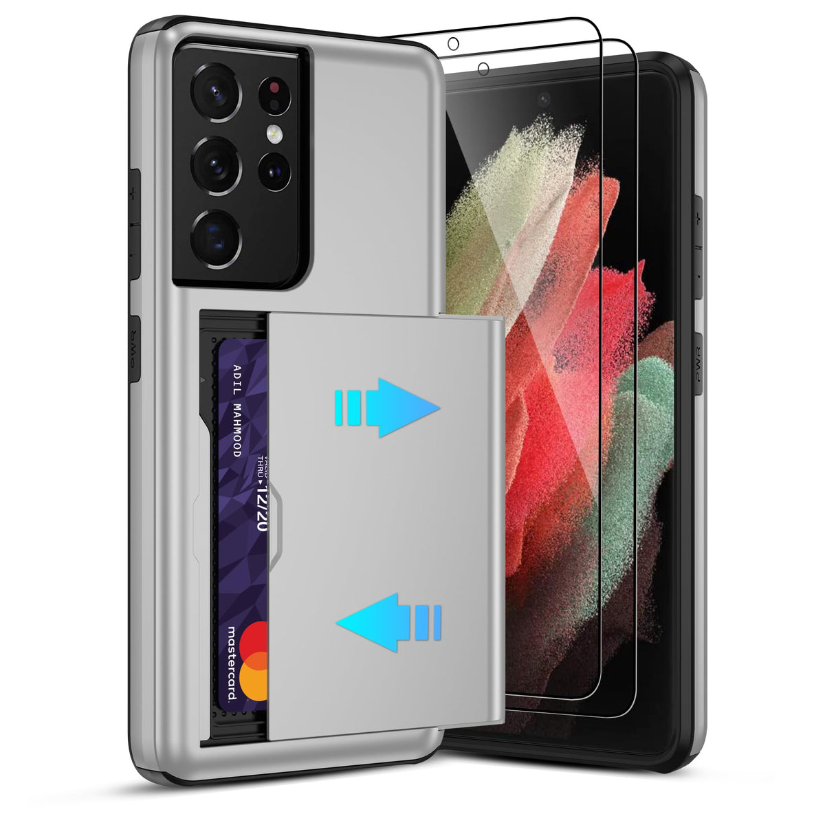 PC+silicone phone case with SIM card slot for Samsung Galaxy A56 5G