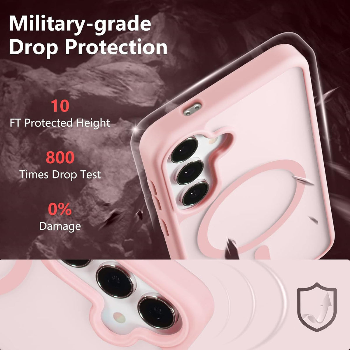 Shockproof phone case for Samsung Galaxy S24/S25, compatible with Magsafe