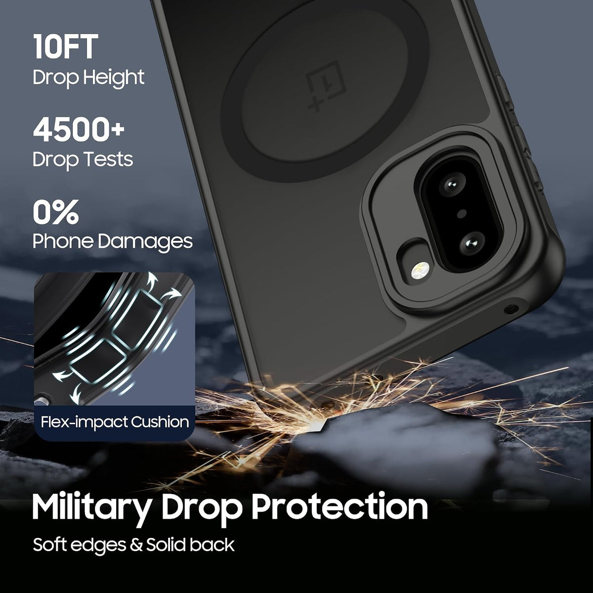 Magnetic military-grade shockproof phone case for OnePlus 15R [MagnSafe compatible]