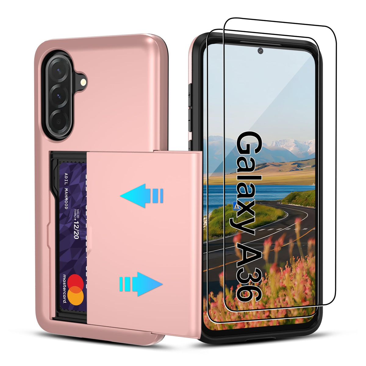 PC+silicone phone case with SIM card slot for Samsung Galaxy A56 5G