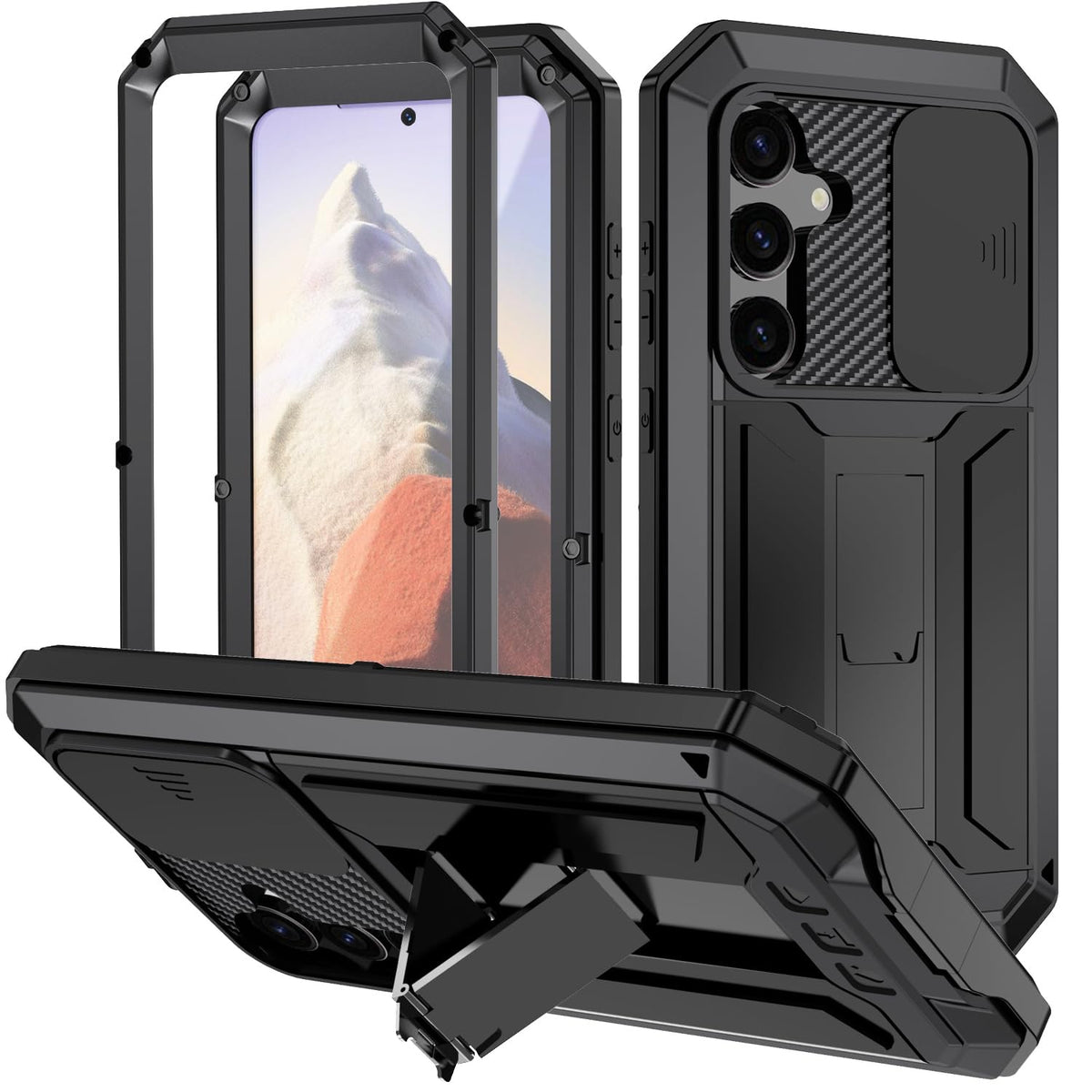 Metal protective case with screen protector for Samsung Galaxy S25 Ul