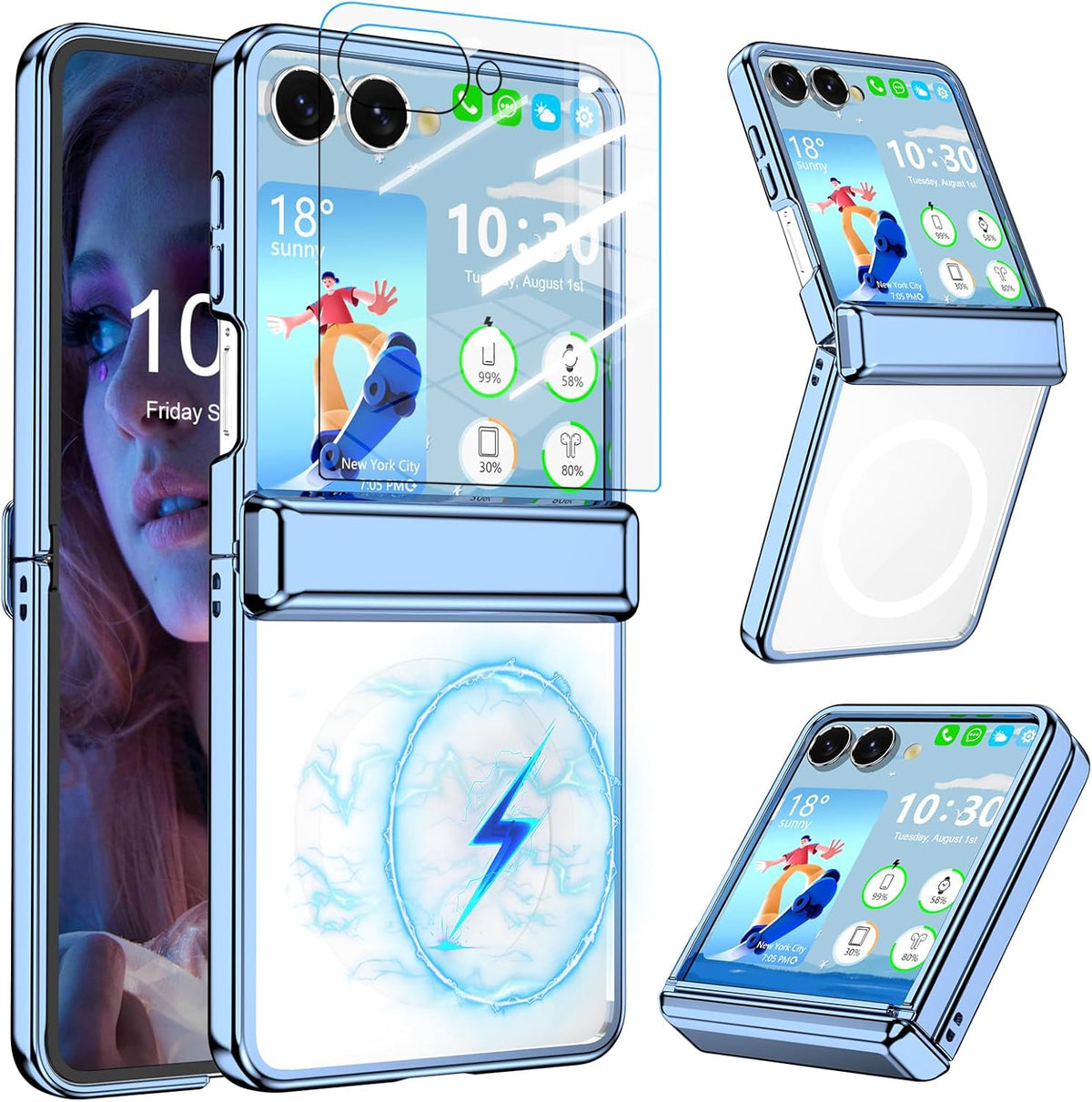 Shockproof transparent phone case for Samsung Galaxy Z Flip 7