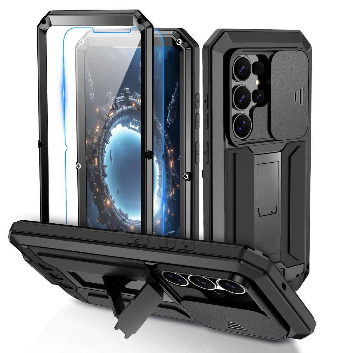 Metal protective case with screen protector for Samsung Galaxy S25 Ul
