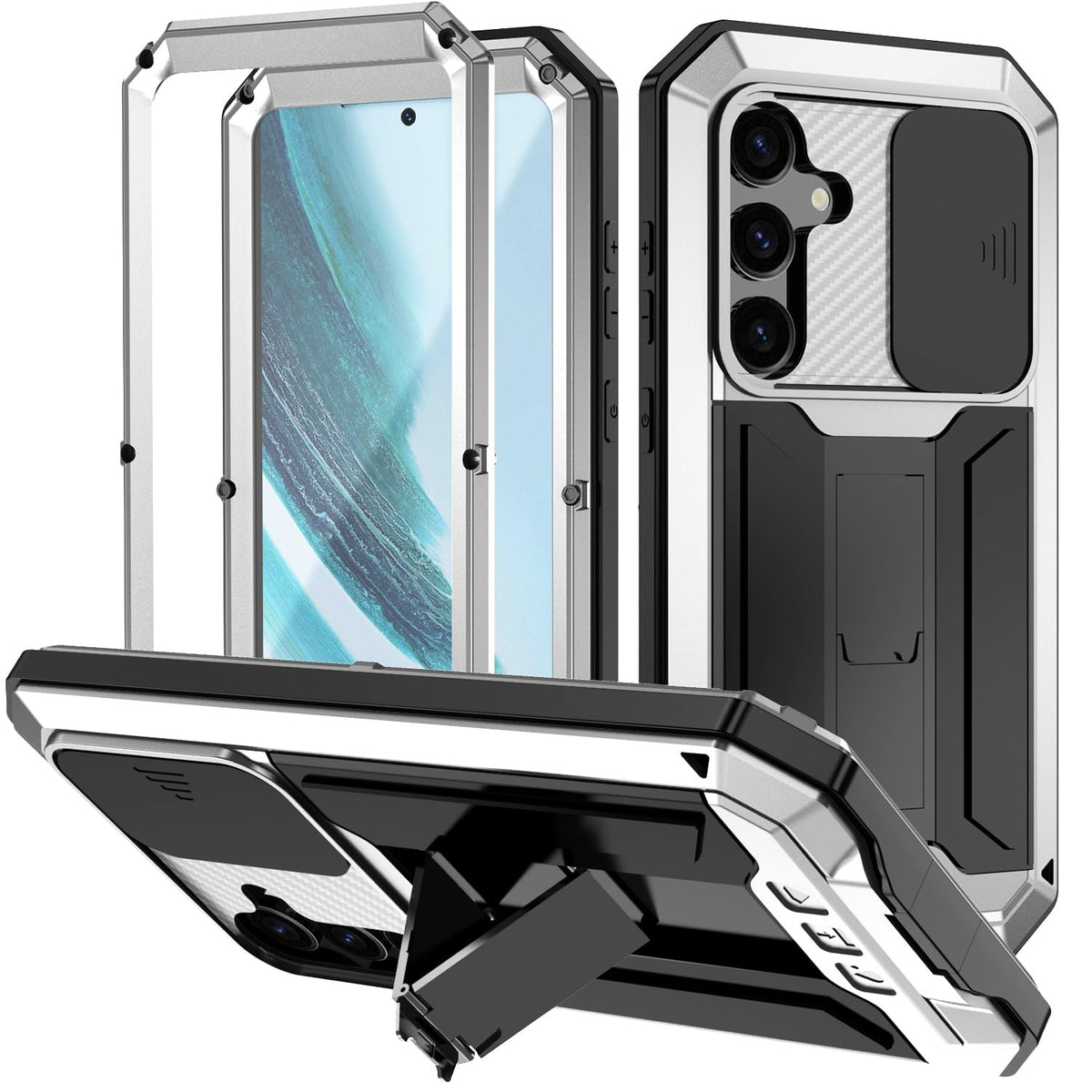 Metal protective case with screen protector for Samsung Galaxy S25 Ul