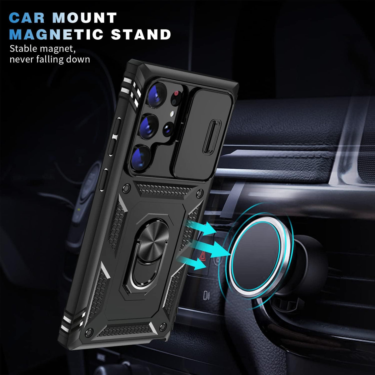 PC+TPU Shockproof  phone case  function for Samsung Galaxy S23 Ultra