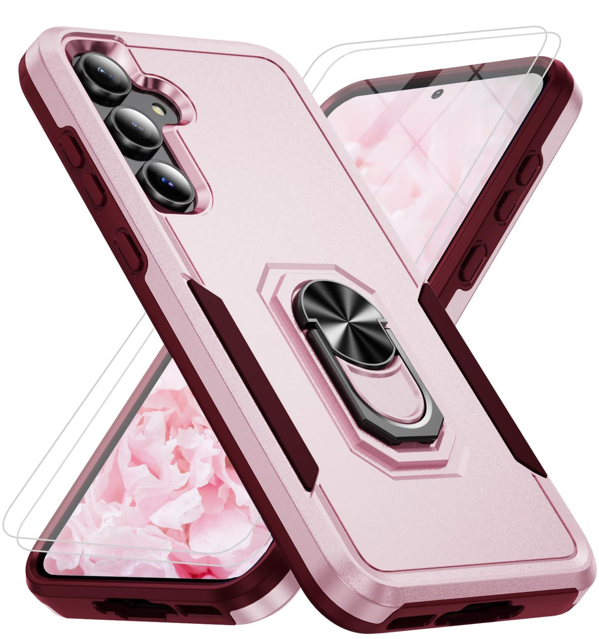 Shockproof phone case for Samsung Galaxy A37 5G with 2 tempered glass screen protectors
