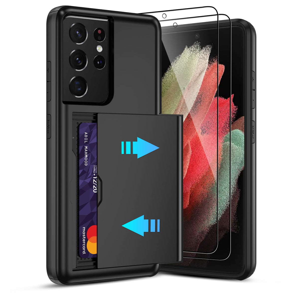 PC+silicone phone case with SIM card slot for Samsung Galaxy A56 5G