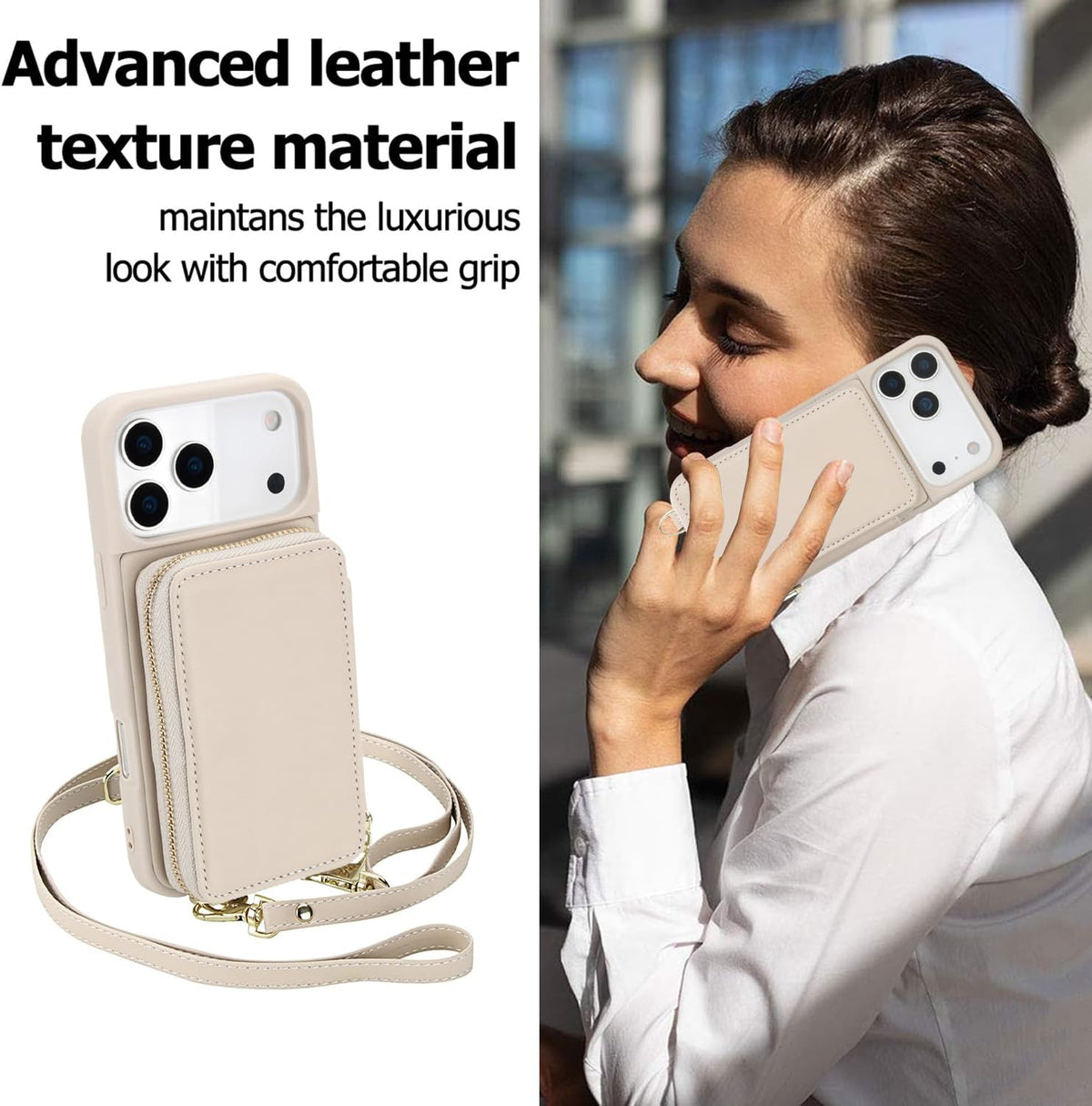 PU+TPU Leather Wallet Case With Screen Protector for iPhone 17 Pro Max