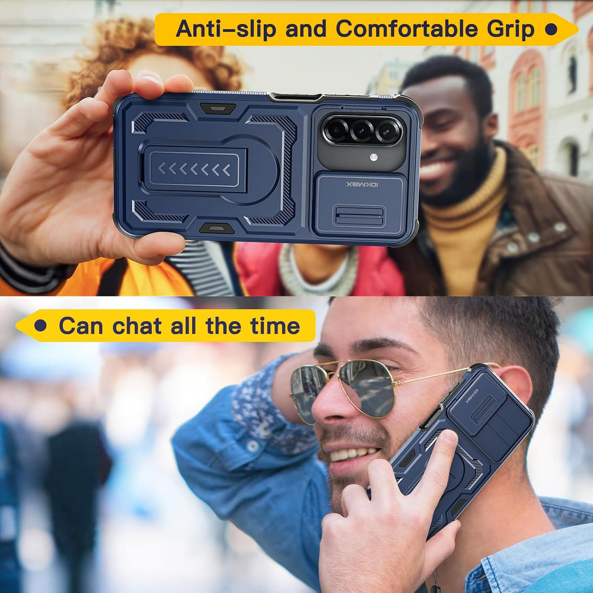 Shockproof phone case for Samsung Galaxy A17/A16/A26-4G/5G, includes 2 screen protectors.