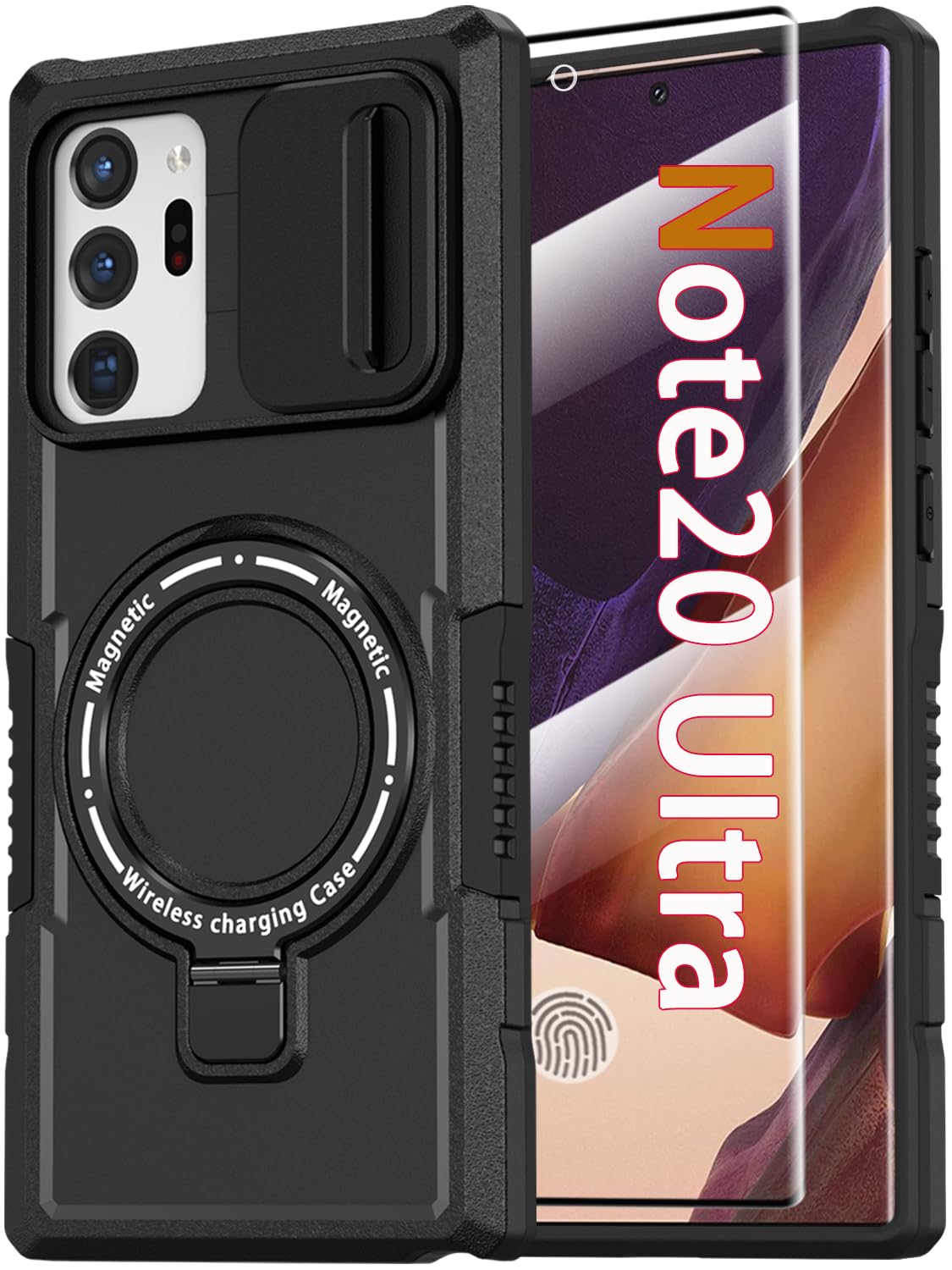 PC+TPU shockproof phone case for Samsung Galaxy S21 FE, includes 2 sc