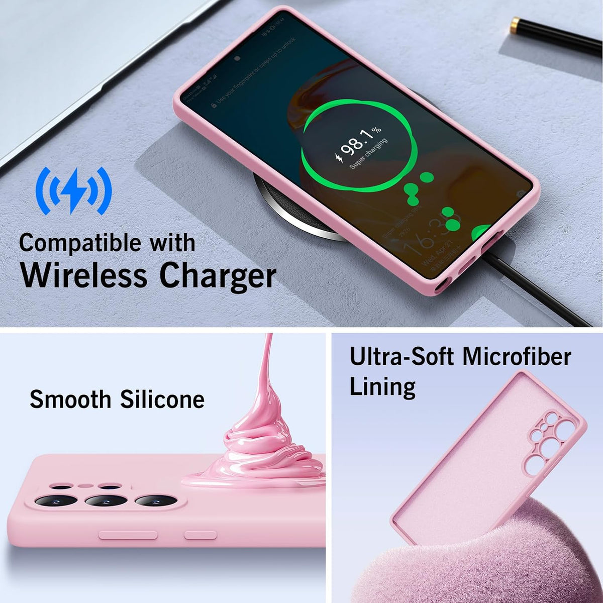 Silicone shockproof phone case for Samsung Galaxy S25 Ultra