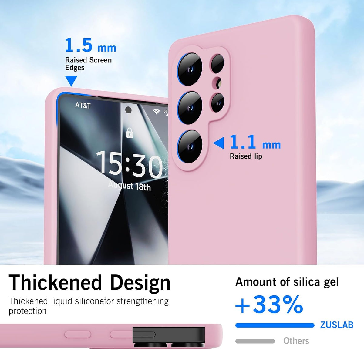 Silicone shockproof phone case for Samsung Galaxy S25 Ultra