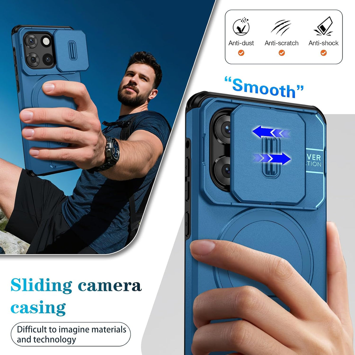 Magnetic shockproof phone case for Moto G Stylus 2025 (6.7-inch).