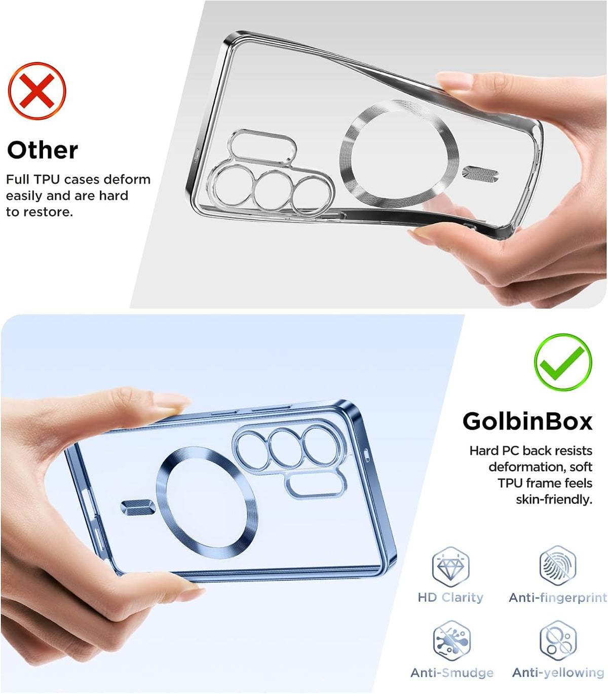 Magnetic phone case for Samsung Galaxy S25 Ultra, MagSafe compatible