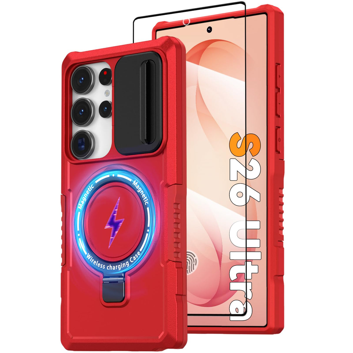 PC+TPU shockproof phone case for Samsung Galaxy S21 FE, includes 2 sc