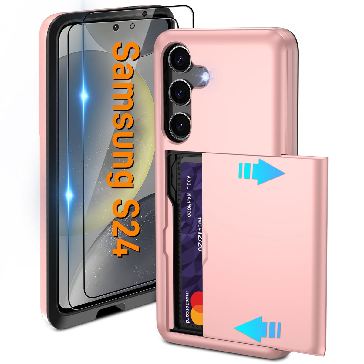 PC+silicone phone case with SIM card slot for Samsung Galaxy A56 5G