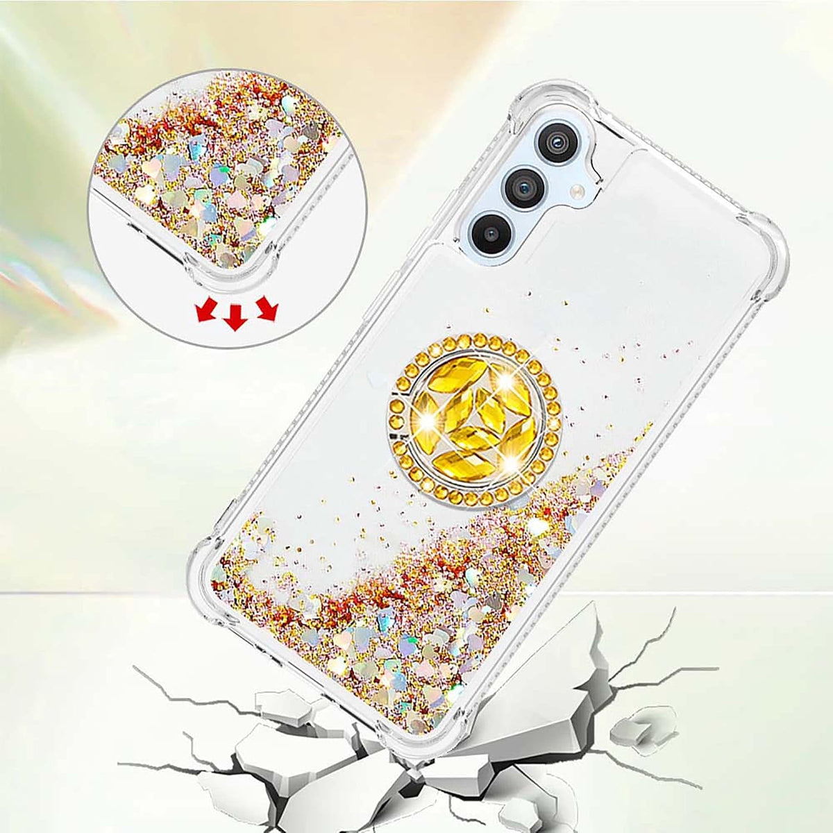 Shiny Anti-Yellowing TPU Phone Case for Samsung Galaxy A54 5G