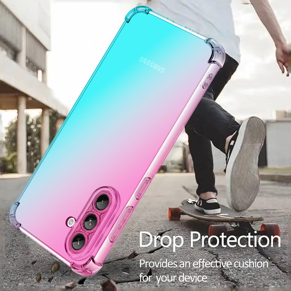Gradient TPU Phone Case + Screen Protector for Samsung Galaxy A26 Sho