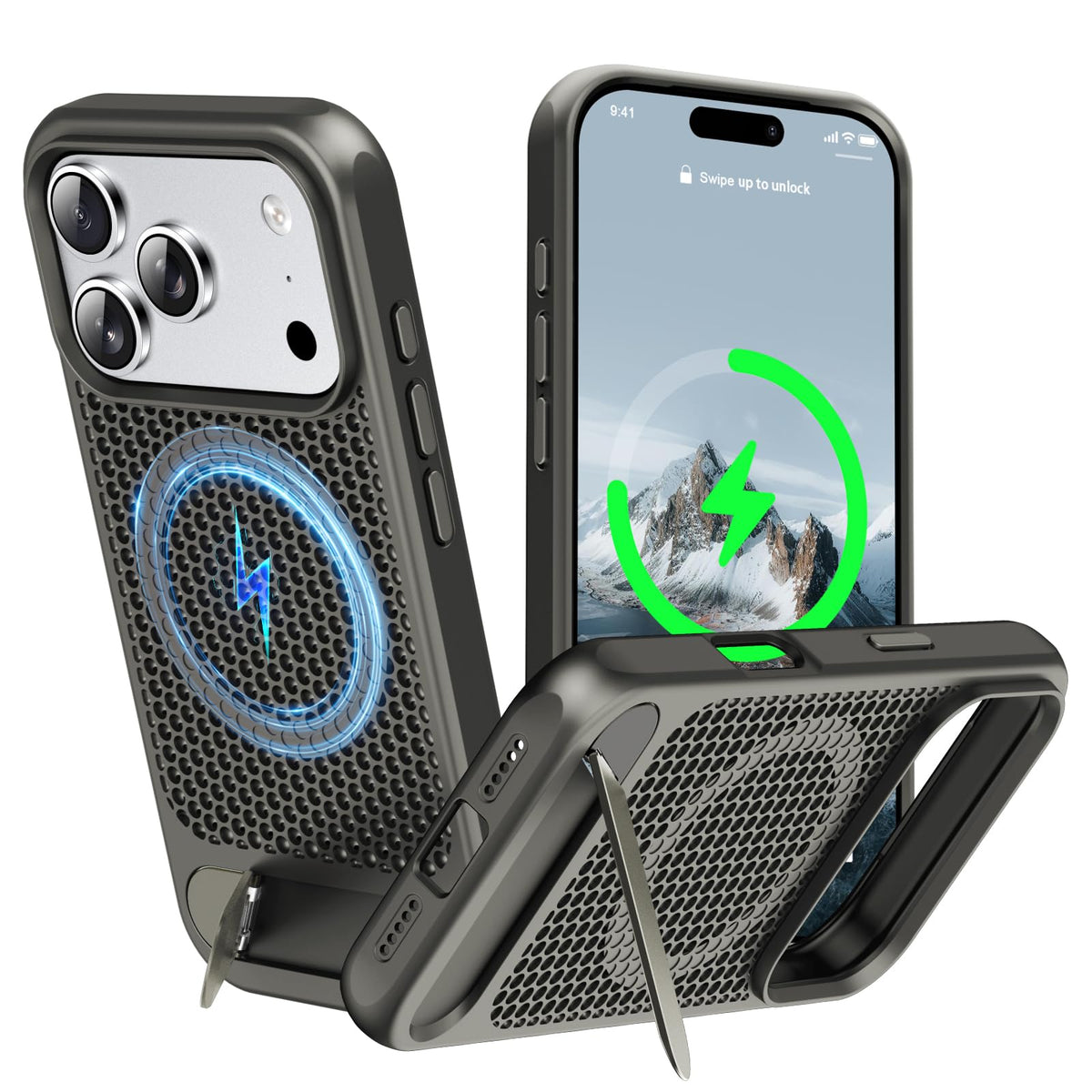 MagSafe Thermal Kickstand Phone Case for iPhone 17 Pro Max
