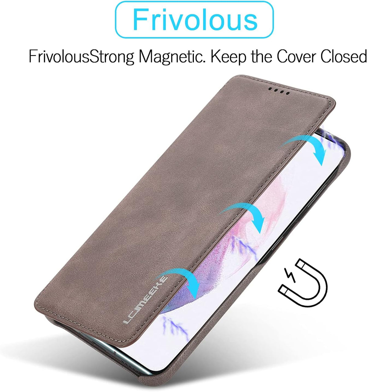 PU+PC leather shockproof phone case for Samsung  Galaxy S22 Plus stand