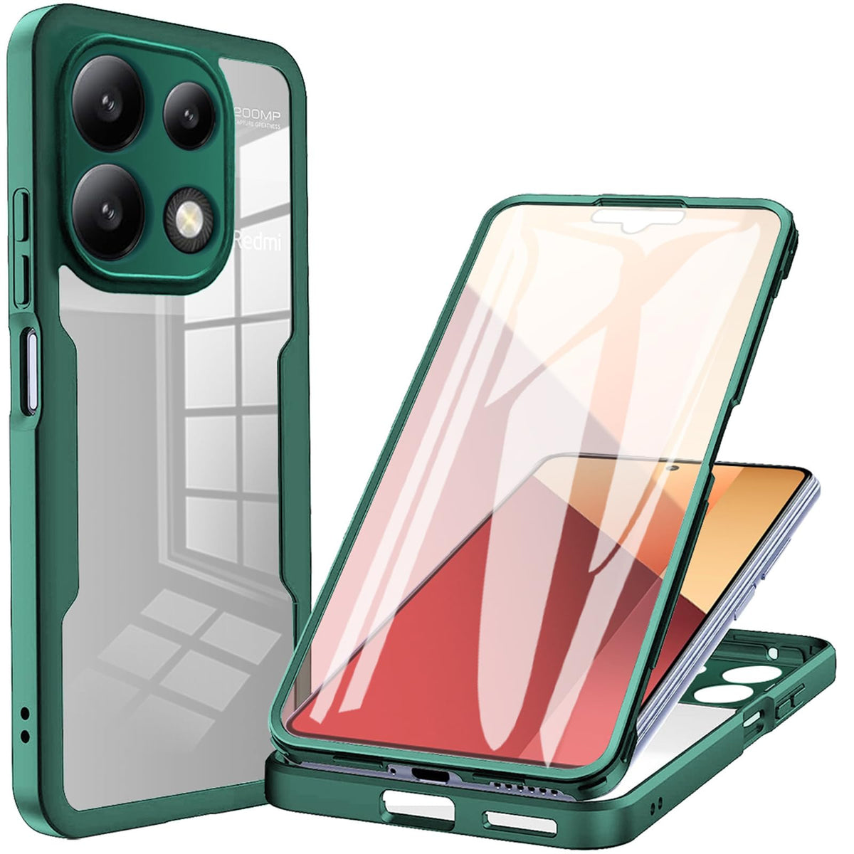 A 360¡ã all-around transparent Shockproof phone case for Redmi Note 14