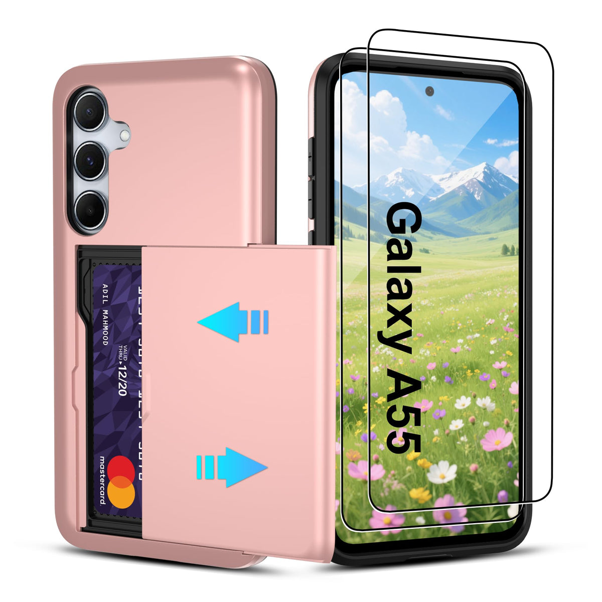 PC+silicone phone case with SIM card slot for Samsung Galaxy A56 5G