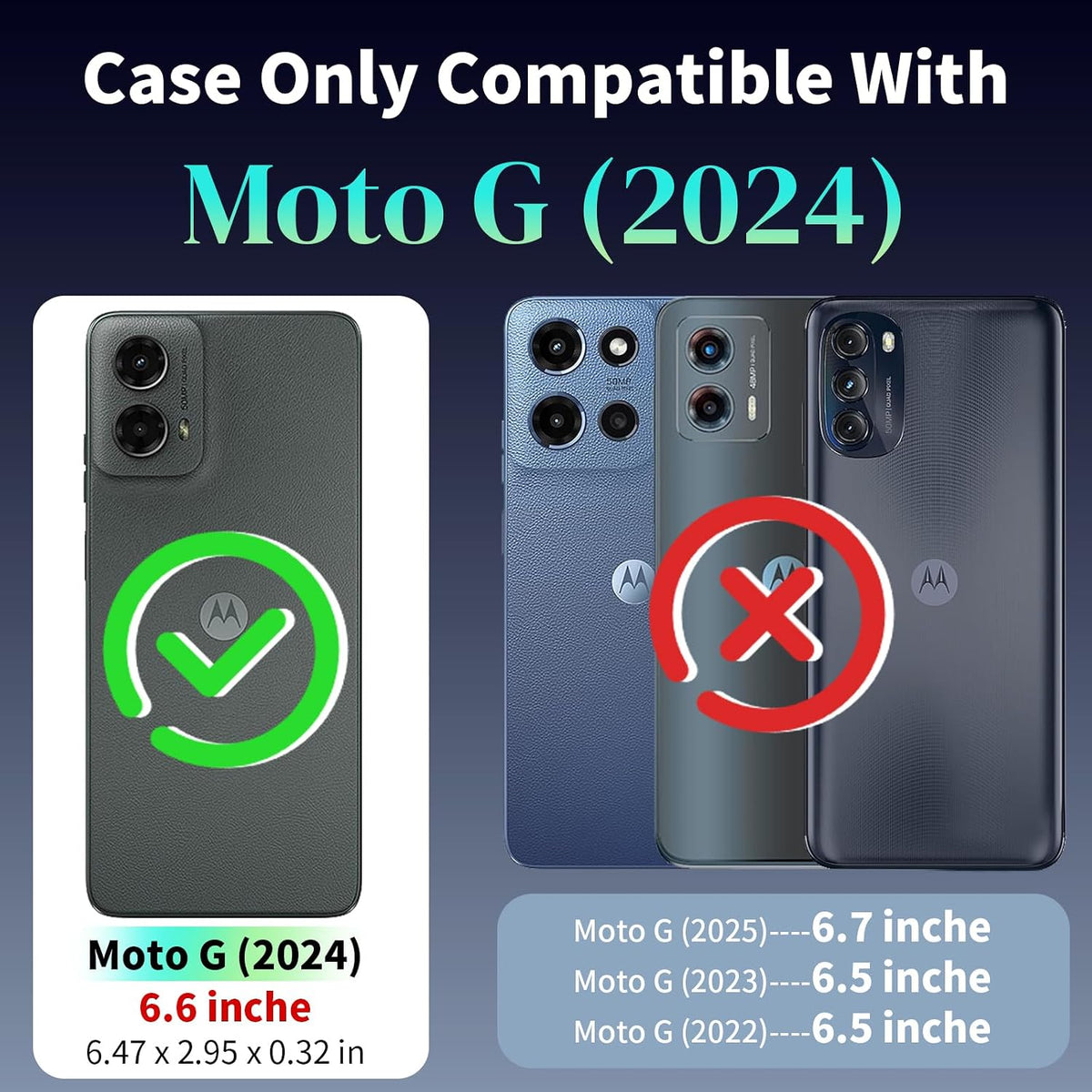Shockproof phone case for Motorola Moto G 5G 2024 with screen protect