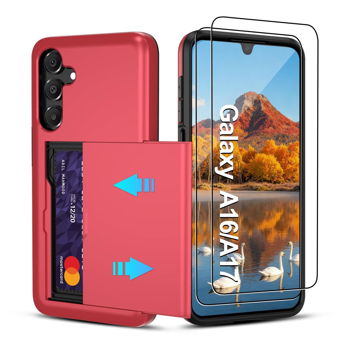 PC+silicone phone case with SIM card slot for Samsung Galaxy A56 5G