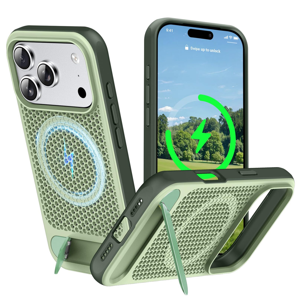 MagSafe Thermal Kickstand Phone Case for iPhone 17 Pro Max