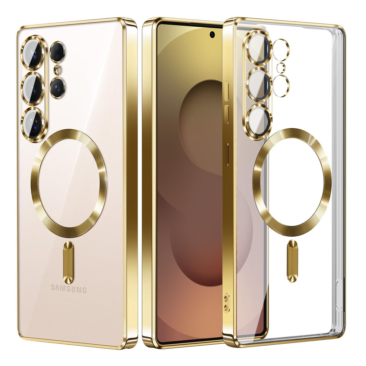 MagSafe Clear Electroplated Phone Case for Samsung Galaxy S25 Ultra