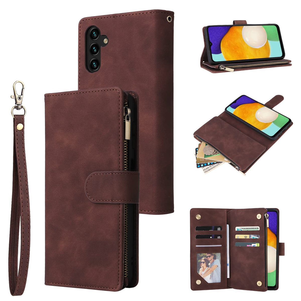 Leather phone case for Samsung Galaxy A15 4G/5G