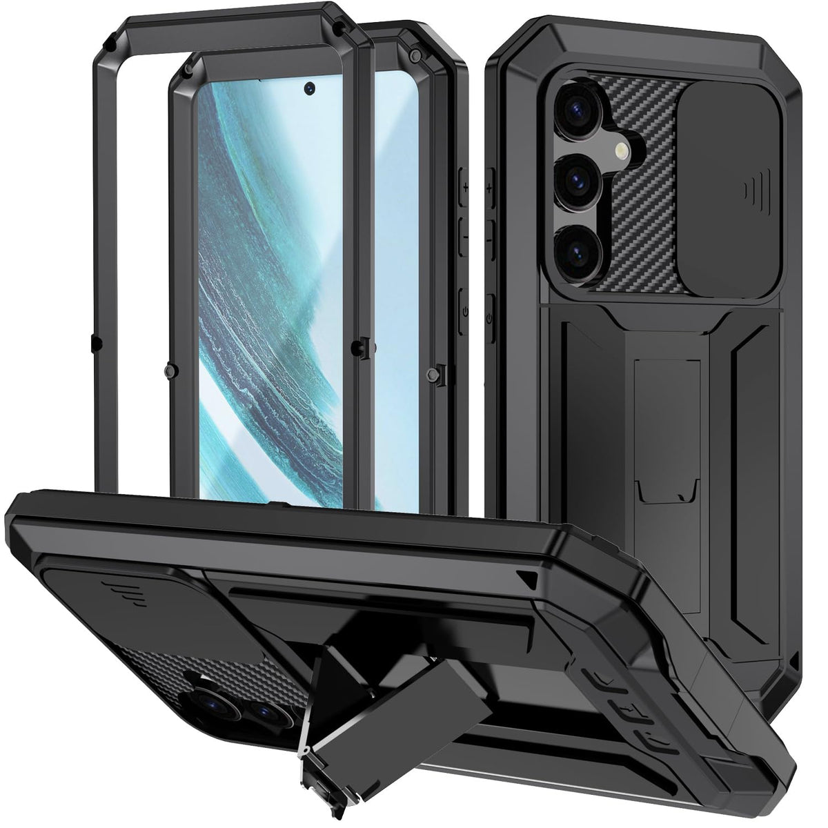 Metal protective case with screen protector for Samsung Galaxy S25 Ul