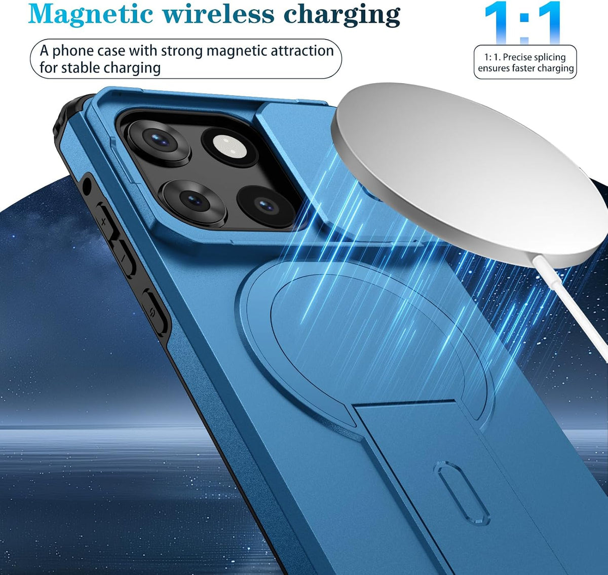 Magnetic shockproof phone case for Moto G Stylus 2025 (6.7-inch).