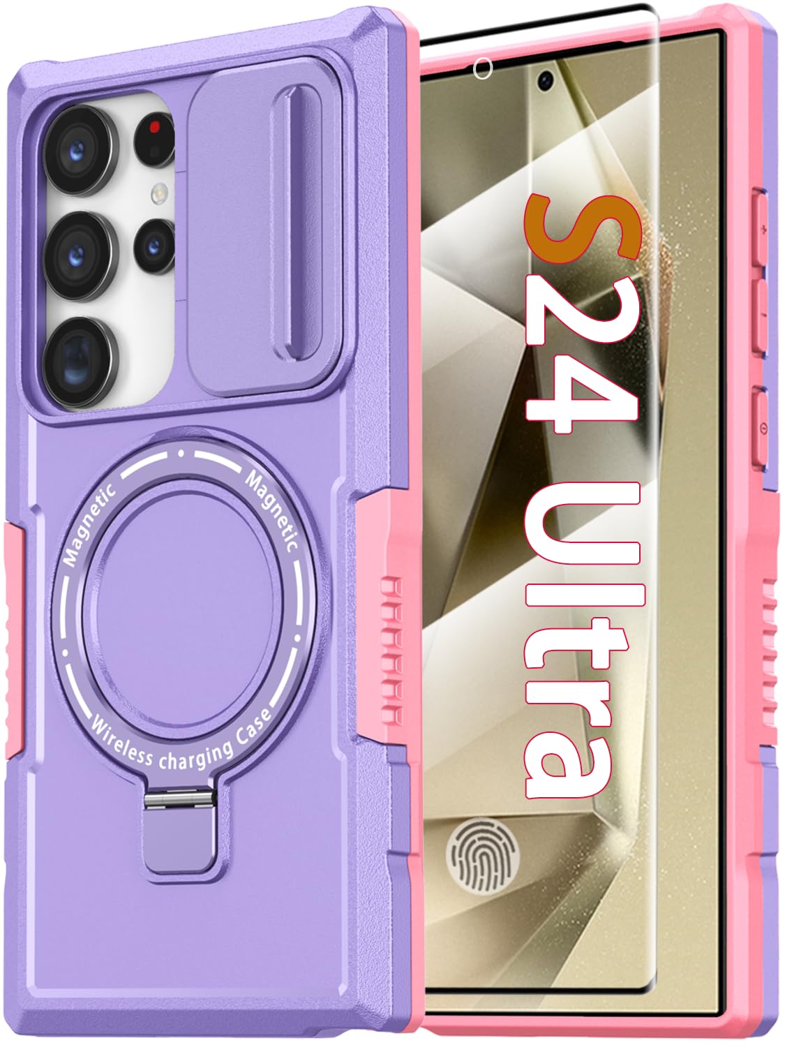 PC+TPU shockproof phone case for Samsung Galaxy S21 FE, includes 2 sc