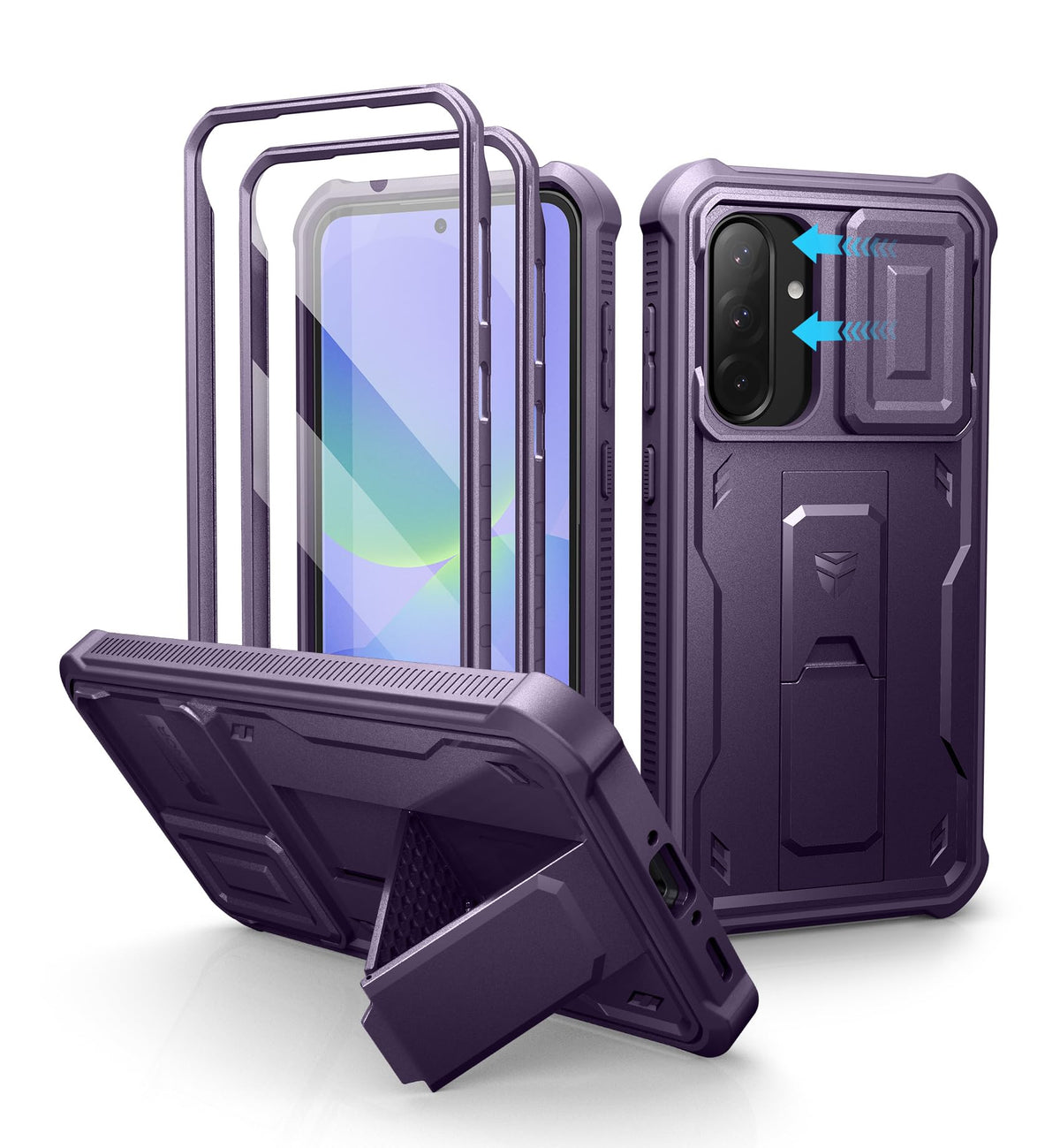 Shockproof phone case for Samsung Galaxy A35-5G with screen protector, 6.6-inch screen.