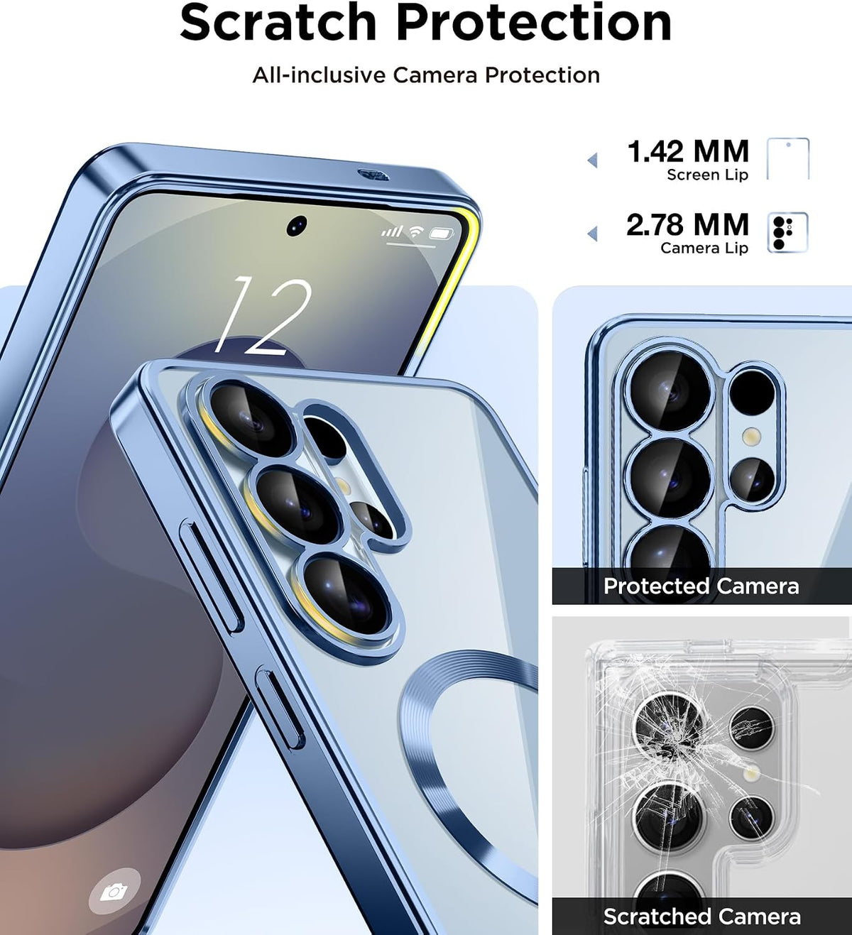 Magnetic phone case for Samsung Galaxy S25 Ultra, MagSafe compatible