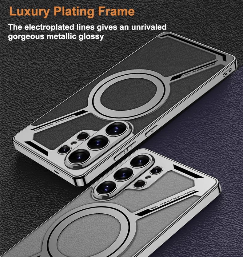 MagSafe Shockproof Leather Phone Case for Samsung Galaxy S26 Ultra 