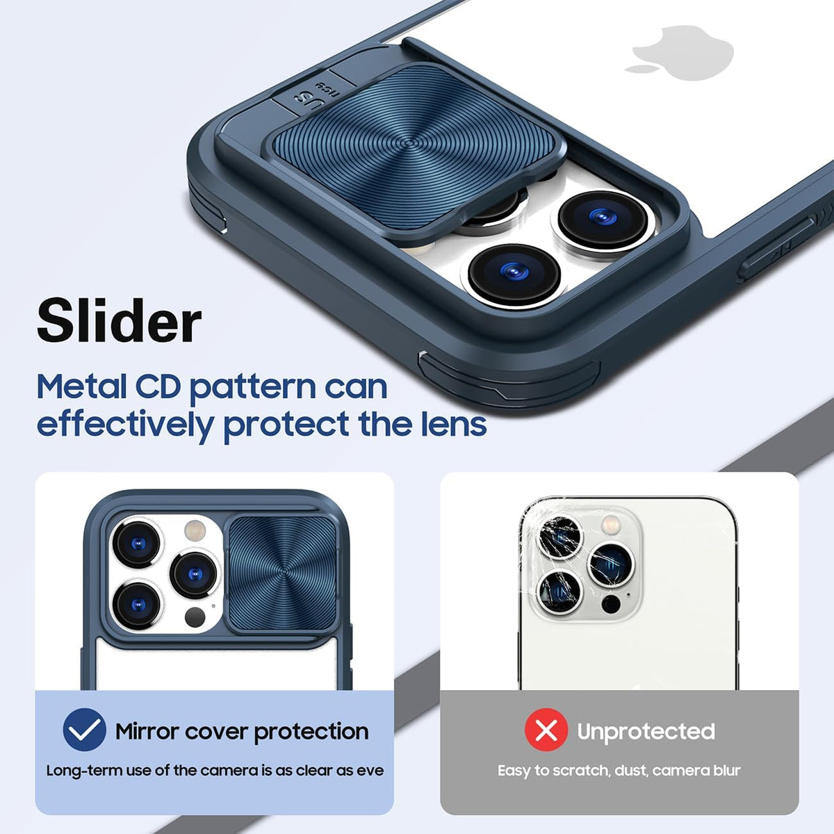PU+PC MagSafe iPhone 15 Pro Max Case Clear Anti-Yellow with Screen Pr